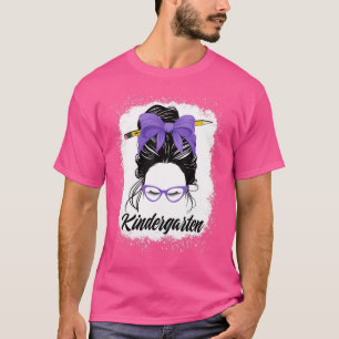 T-shirt Enseignant De La Maternelle Retour À L'École Messy