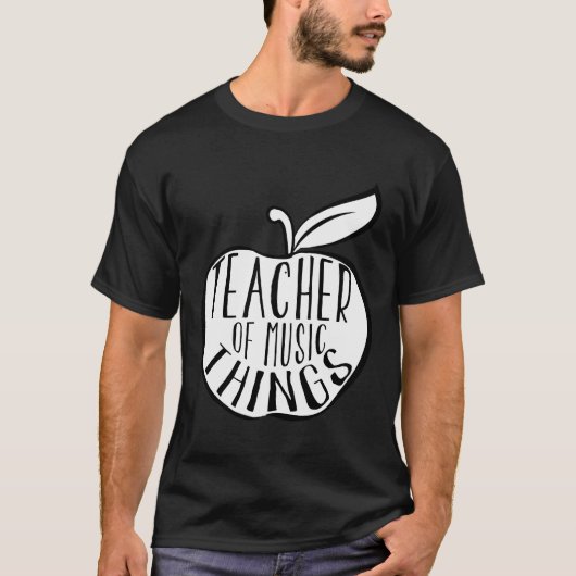 T-shirt Enseignant De La Musique Choses École Cool Enseign (Devant)