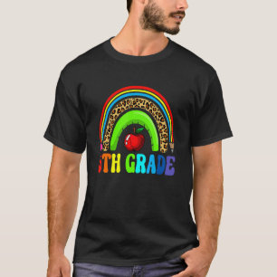 T-shirt Enseignant de la troupe Licorne Arc-en-ciel Léopar