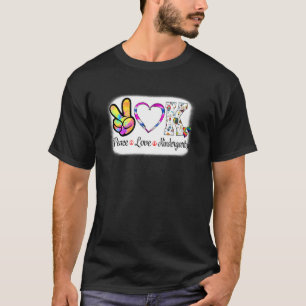 T-shirt Enseignant de l'année Peace Love Kindergarten Team
