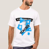 T-shirt ENSEIGNANT de l'année Star Burst et Color Bar V10 (Devant)