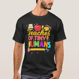 T-shirt Enseignant De L'École Primaire Minuscule Humains E