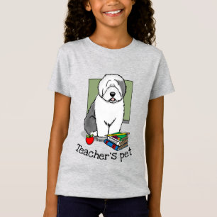 T-Shirt Enseignant de l'école Vieux chien de mouton anglai