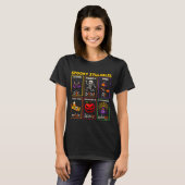 T-shirt Enseignant de lecture Halloween Syllabes Sombres (Devant entier)