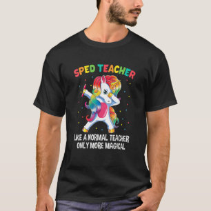 T-shirt Enseignant De L'Éducation Spéciale Dabbing Unicorn