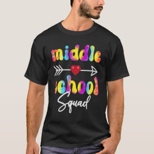 T-shirt Enseignant De L'Escadron Du Milieu À L'École Tie D