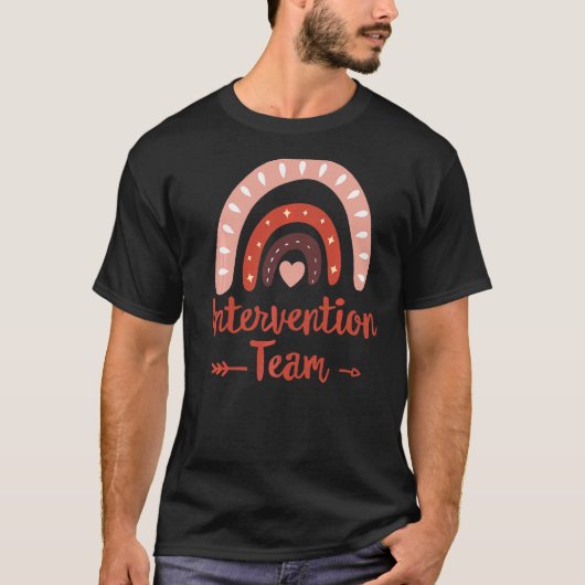 T-shirt Enseignant de l'intervention de l'équipe d'interve (Devant)