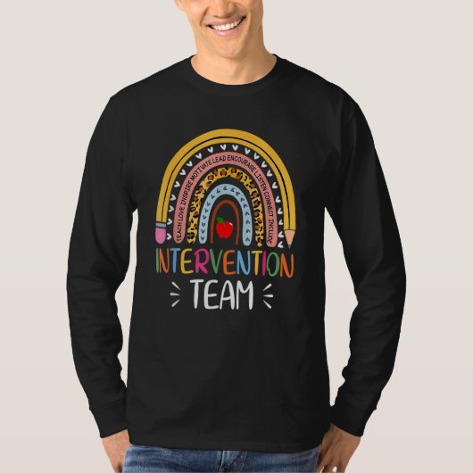 T-shirt Enseignant de l'intervention de l'équipe d'interve (Devant)