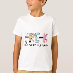 T-shirt Enseignant de maternelle de l'équipe de rêve pré-m