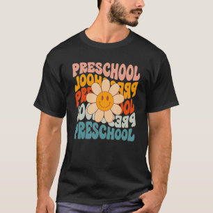 T-shirt Enseignant de maternelle Rétro Daisy Coloré Retour