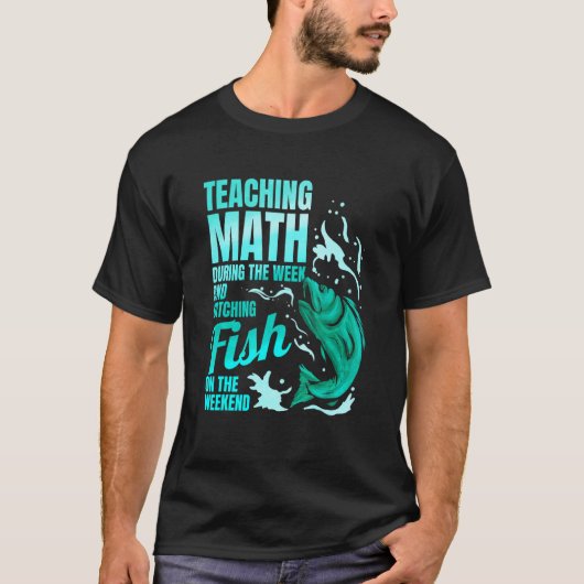 T-shirt Enseignant de Mathématiques & Pêche Prof de Maths (Devant)