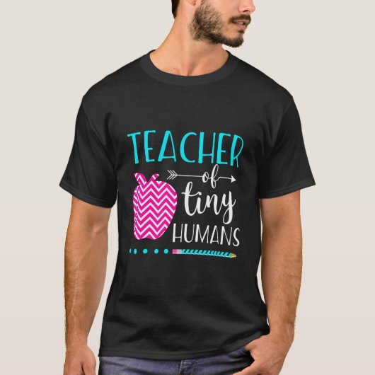 T-shirt Enseignant De Minuscules Humains Longtemps Sleeve (Devant)