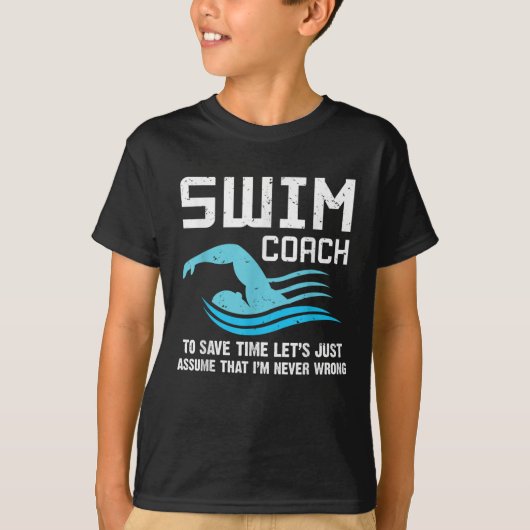T-shirt Enseignant de natation Coach de natation (Devant)