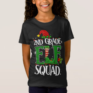 T-Shirt Enseignant de Noël 2e année Escouade des elfes Lum