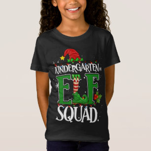 T-Shirt Enseignant de Noël Gardergarten Elf Squad Xmas Lig