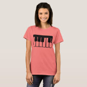 T-shirt enseignant de piano (Devant entier)