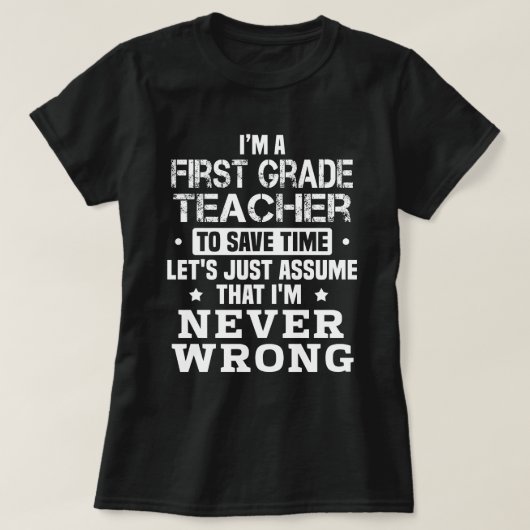 T-shirt Enseignant de première année (Design devant)