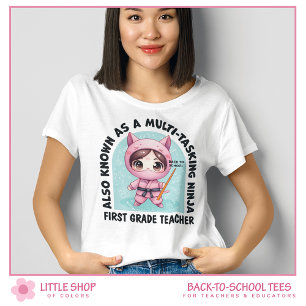 T-shirt Enseignant de première année ninja multitâche pers