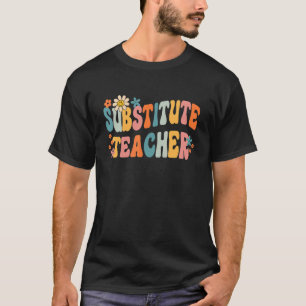 T-shirt Enseignant De Remplacement super Retro Enseignant