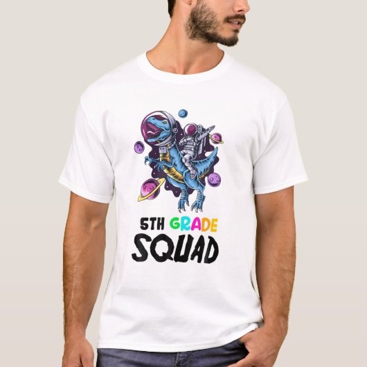 T-shirt Enseignant De Rex D'Astronome De 5E Année SQUAD Dr (Devant)