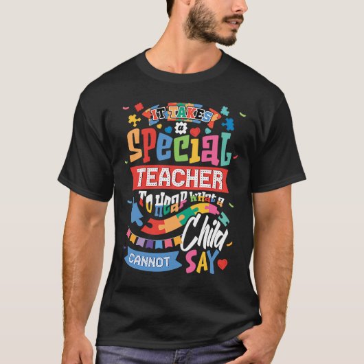 T-shirt Enseignant De sensibilisation sur l'autisme Il Pre (Devant)