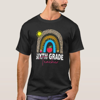 T-shirt Enseignant De Sixième Année Retour À L'École Appré
