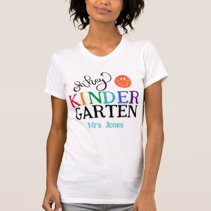 T-shirt Enseignant de sourire à la maternelle personnalisé