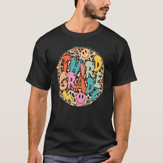 T-shirt Enseignant de troisième année Leopard Enseignant d (Devant)