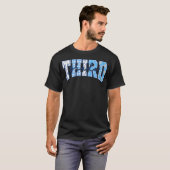 T-shirt Enseignant de Troisième Année Patchwork Bleu Premi (Devant entier)