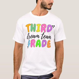T-shirt Enseignant De Troisième Année, Retour À L'École, É