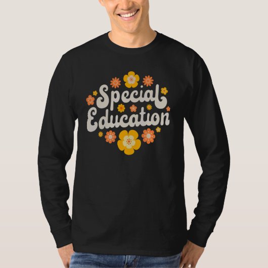 T-shirt Enseignant d'Éducation Spéciale SPED Fleur R (Devant)