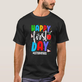 T-shirt Enseignant des enfants du premier jour Retour à l'