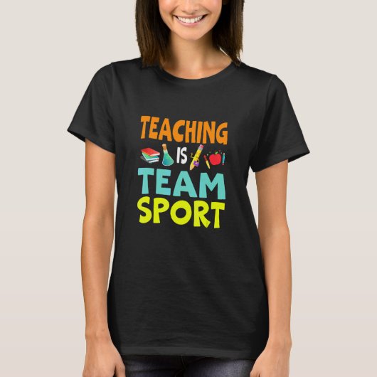 T-shirt Enseignant Dit Enseigner Est Un Cool Sport D'Équip (Devant)