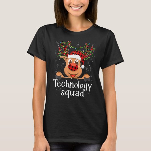 T-shirt Enseignant du Père Noël de l'équipe de technologie (Devant)