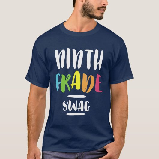 T-shirt Enseignant Du Swag De 9E Année De Retour À L'École (Devant)