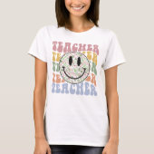 T-shirt Enseignant du visage souriant (Devant)