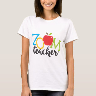 T-shirt Enseignant du zoom coloré à l'école familiale Appl