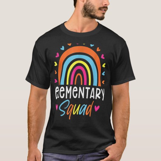 T-shirt Enseignant élémentaire Boho Rainbow Team Elementar (Devant)