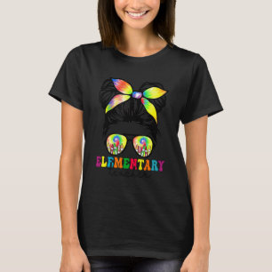T-shirt Enseignant Élémentaire Chignon Dégageant Groovy Pr