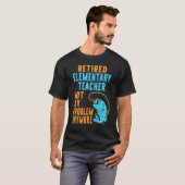 T-shirt Enseignant Élémentaire Retraité Pêche Retraite (Devant entier)