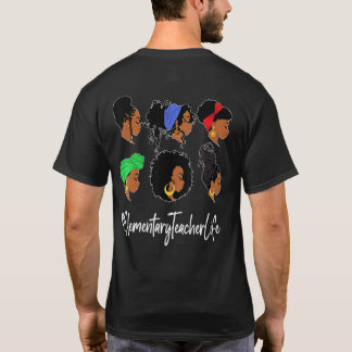 T-shirt Enseignant Élémentaire Vie Noir Afro-Américain Afr