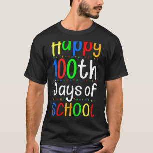 T-shirt Enseignant Élève 100e Jour D'école Heureux
