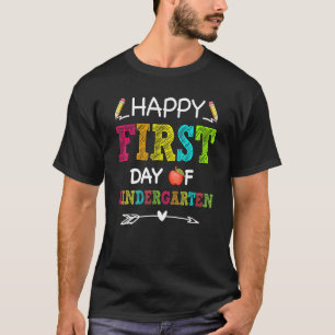 T-shirt Enseignant Élèves Heureux Premier Jour De Maternel