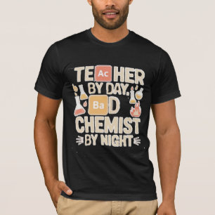 T-shirt enseignant en chimie