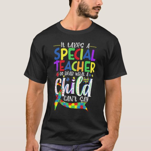 T-shirt Enseignant en éducation spécialisée pour l'autisme (Devant)