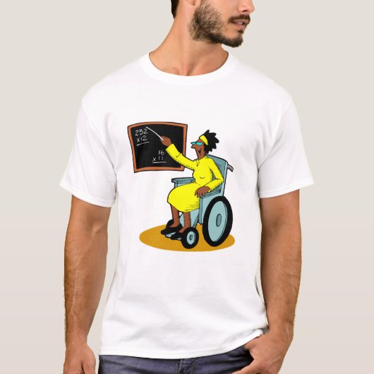 T-shirt Enseignant En Fauteuil Roulant (Devant)