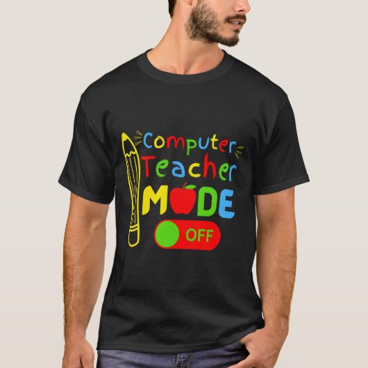 T-shirt Enseignant en Informatique Mode Désactivé Dernier  (Devant)