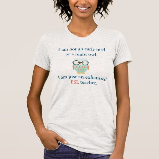 T-shirt Enseignant en ligne ESL (Manche courte). (Devant)