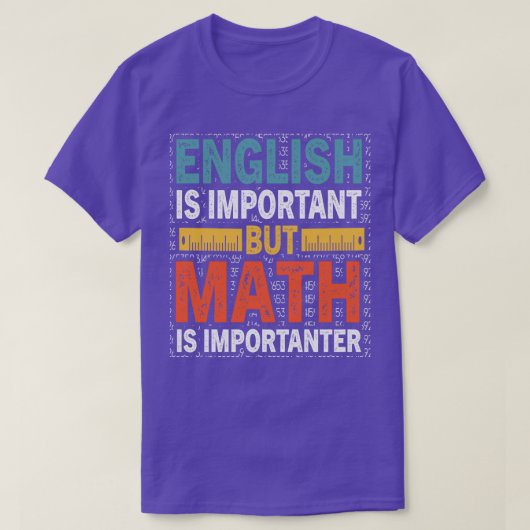 T-shirt Enseignant en mathématiques amusant2 (Design devant)