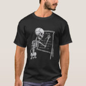 T-shirt Enseignant en mathématiques éffrayant - Squelette  (Devant)